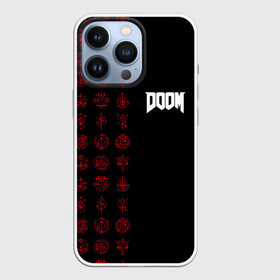 Чехол для iPhone 13 Pro с принтом DOOM   Руны в Петрозаводске,  |  | Тематика изображения на принте: 2019 | bethesda | demon | doom | eternal | ethernal | game | games | logo | monster | runes | демон | дум | дуум | етернал | игра | игры | какодемон | кровь | лого | логотип | монстр | монстры | руны | символ | этернал