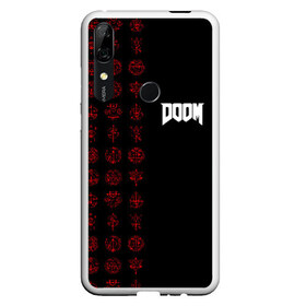 Чехол для Honor P Smart Z с принтом DOOM - Руны в Петрозаводске, Силикон | Область печати: задняя сторона чехла, без боковых панелей | Тематика изображения на принте: 2019 | bethesda | demon | doom | eternal | ethernal | game | games | logo | monster | runes | демон | дум | дуум | етернал | игра | игры | какодемон | кровь | лого | логотип | монстр | монстры | руны | символ | этернал