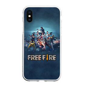 Чехол для iPhone XS Max матовый с принтом Free Fire в Петрозаводске, Силикон | Область печати: задняя сторона чехла, без боковых панелей | battlegrounds | fire | free | garena | гарена | фаер | фри