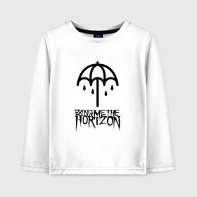 Детский лонгслив хлопок с принтом BRING ME THE HORIZON в Петрозаводске, 100% хлопок | круглый вырез горловины, полуприлегающий силуэт, длина до линии бедер | bmth | bring me the horizon