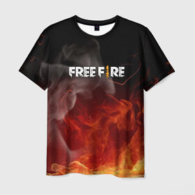 Мужская футболка 3D с принтом GARENA FREE FIRE в Петрозаводске, 100% полиэфир | прямой крой, круглый вырез горловины, длина до линии бедер | free fire | garena free fire | гарена 3 | гарена фри | гарена фри фаер | гарено. | игра garena