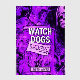 Постер с принтом WATCH DOGS в Петрозаводске, 100% бумага
 | бумага, плотность 150 мг. Матовая, но за счет высокого коэффициента гладкости имеет небольшой блеск и дает на свету блики, но в отличии от глянцевой бумаги не покрыта лаком | ded sec | hacker | legion | watch dogs | watch dogs 2 | watch dogs legion | легион | хакер