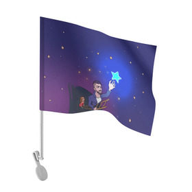 Флаг для автомобиля с принтом JONY Звезда в Петрозаводске, 100% полиэстер | Размер: 30*21 см | jony | звезда | лали | певец | тыменяпленила | янея