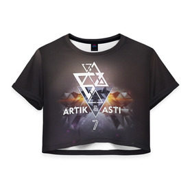 Женская футболка Cropp-top с принтом ARTIK & ASTI 7 в Петрозаводске, 100% полиэстер | круглая горловина, длина футболки до линии талии, рукава с отворотами | 7 | astiartik | грустныйдэнс | невероятно | неделимы | подгипнозом