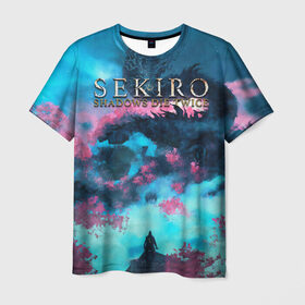 Мужская футболка 3D с принтом Sekiro в Петрозаводске, 100% полиэфир | прямой крой, круглый вырез горловины, длина до линии бедер | sekiro | shadows die twice | секиро | сэкиро