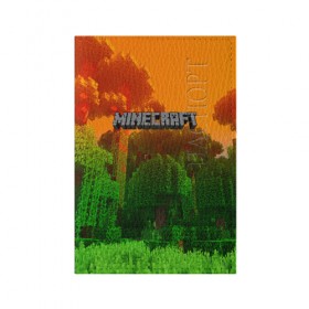 Обложка для паспорта матовая кожа с принтом MINECRAFT в Петрозаводске, натуральная матовая кожа | размер 19,3 х 13,7 см; прозрачные пластиковые крепления | Тематика изображения на принте: craft | creeper | dungeon | dungeons | earth | game | logo | mine | minecraft | mobile | online | дунгеонс | земля | зомбиы | игра | крипер | лого | майкрафт | майнкрафт | мобайл | онлайн | подземелье | подземелья