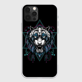 Чехол для iPhone 12 Pro Max с принтом Тигр в Петрозаводске, Силикон |  | beast | evil | fangs | grin | predator | sacral | signs | tiger | wild | дикий | зверь | злой | знаки | клыки | оскал | сакральные | тигр | хищник