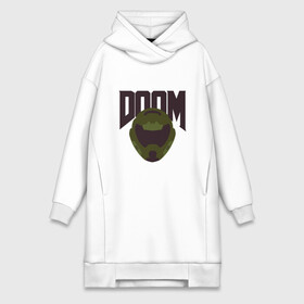 Платье-худи хлопок с принтом DOOM в Петрозаводске,  |  | doom | doom eternal | game | minimalism | игры | минимализм