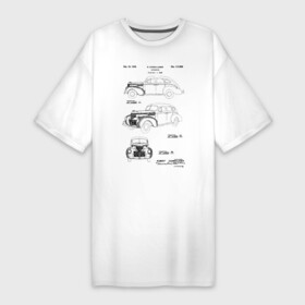 Платье-футболка хлопок с принтом Patent   Automobile в Петрозаводске,  |  | car | patent | авто | автомобиль | идея | история | машина | механика | патент | разработка | чертеж | чертежи