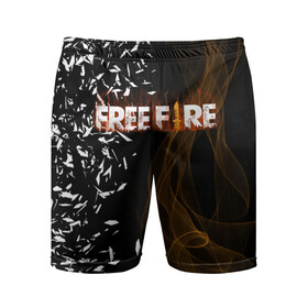 Мужские шорты спортивные с принтом FREE FIRE в Петрозаводске,  |  | free fire | free fire pc | game | garena | mobile game | royale | trsffb | битва онлайн | гарена | игра | огонь | свободный огонь | фри фаер