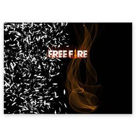 Поздравительная открытка с принтом FREE FIRE в Петрозаводске, 100% бумага | плотность бумаги 280 г/м2, матовая, на обратной стороне линовка и место для марки
 | free fire | free fire pc | game | garena | mobile game | royale | trsffb | битва онлайн | гарена | игра | огонь | свободный огонь | фри фаер