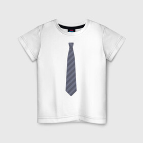 Детская футболка хлопок с принтом Business в Петрозаводске, 100% хлопок | круглый вырез горловины, полуприлегающий силуэт, длина до линии бедер | business | business style | галстук | деловой стиль