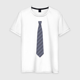 Мужская футболка хлопок с принтом Business в Петрозаводске, 100% хлопок | прямой крой, круглый вырез горловины, длина до линии бедер, слегка спущенное плечо. | Тематика изображения на принте: business | business style | галстук | деловой стиль