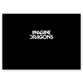 Поздравительная открытка с принтом IMAGINE DRAGONS в Петрозаводске, 100% бумага | плотность бумаги 280 г/м2, матовая, на обратной стороне линовка и место для марки
 | evolve | id | imagine dragons | драконы | ид