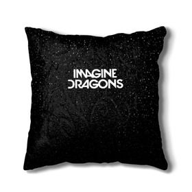 Подушка 3D с принтом IMAGINE DRAGONS (КАПЮШОН) в Петрозаводске, наволочка – 100% полиэстер, наполнитель – холлофайбер (легкий наполнитель, не вызывает аллергию). | состоит из подушки и наволочки. Наволочка на молнии, легко снимается для стирки | evolve | id | imagine dragons | драконы | ид