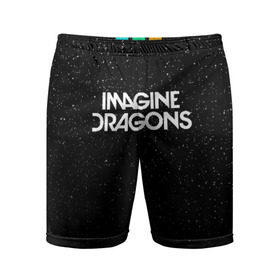 Мужские шорты спортивные с принтом IMAGINE DRAGONS (КАПЮШОН) в Петрозаводске,  |  | evolve | id | imagine dragons | драконы | ид