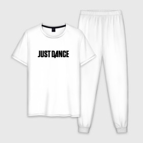 Мужская пижама хлопок с принтом JUST DANCE в Петрозаводске, 100% хлопок | брюки и футболка прямого кроя, без карманов, на брюках мягкая резинка на поясе и по низу штанин
 | dance | just dance | ubisoft | танцы