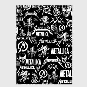 Скетчбук с принтом METALLICA LOGOBOMBING в Петрозаводске, 100% бумага
 | 48 листов, плотность листов — 100 г/м2, плотность картонной обложки — 250 г/м2. Листы скреплены сверху удобной пружинной спиралью | Тематика изображения на принте: matters metallica | metallica | metallica else | metallica nothing | metallicas metallica | nothing else | металлика | металлика.