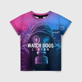 Детская футболка 3D с принтом WATCH DOGS LEGION в Петрозаводске, 100% гипоаллергенный полиэфир | прямой крой, круглый вырез горловины, длина до линии бедер, чуть спущенное плечо, ткань немного тянется | ded sec | fox | hacker | legion | watch dogs | watch dogs 2 | watch dogs legion | легион | хакер