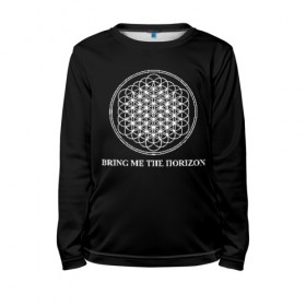 Детский лонгслив 3D с принтом BRING ME THE HORIZON в Петрозаводске, 100% полиэстер | длинные рукава, круглый вырез горловины, полуприлегающий силуэт
 | bmth | bring me the horizon