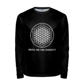 Мужской лонгслив 3D с принтом BRING ME THE HORIZON в Петрозаводске, 100% полиэстер | длинные рукава, круглый вырез горловины, полуприлегающий силуэт | bmth | bring me the horizon