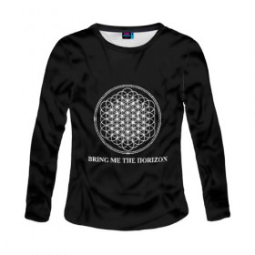 Женский лонгслив 3D с принтом BRING ME THE HORIZON в Петрозаводске, 100% полиэстер | длинные рукава, круглый вырез горловины, полуприлегающий силуэт | bmth | bring me the horizon