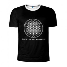 Мужская футболка 3D спортивная с принтом BRING ME THE HORIZON в Петрозаводске, 100% полиэстер с улучшенными характеристиками | приталенный силуэт, круглая горловина, широкие плечи, сужается к линии бедра | bmth | bring me the horizon