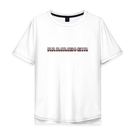 Мужская футболка хлопок Oversize с принтом RAMMSTEIN (НА СПИНЕ) в Петрозаводске, 100% хлопок | свободный крой, круглый ворот, “спинка” длиннее передней части | rammstein | рамштайн