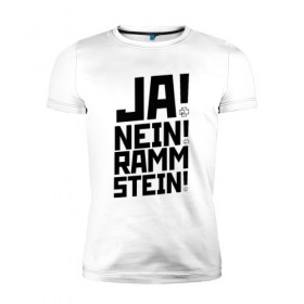 Мужская футболка премиум с принтом RAMMSTEIN (НА СПИНЕ) в Петрозаводске, 92% хлопок, 8% лайкра | приталенный силуэт, круглый вырез ворота, длина до линии бедра, короткий рукав | rammstein | рамштайн