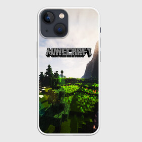 Чехол для iPhone 13 mini с принтом MINECRAFT в Петрозаводске,  |  | craft | creeper | dungeon | dungeons | earth | game | logo | mine | minecraft | mobile | online | дунгеонс | земля | зомби | игра | крипер | лого | майкрафт | майнкрафт | мобайл | онлайн | подземелье | подземелья