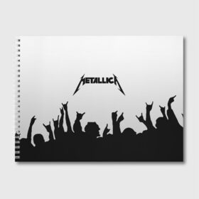 Альбом для рисования с принтом METALLICA в Петрозаводске, 100% бумага
 | матовая бумага, плотность 200 мг. | metallica | металлика