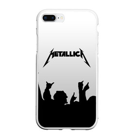 Чехол для iPhone 7Plus/8 Plus матовый с принтом METALLICA в Петрозаводске, Силикон | Область печати: задняя сторона чехла, без боковых панелей | metallica | металлика