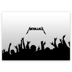 Поздравительная открытка с принтом METALLICA в Петрозаводске, 100% бумага | плотность бумаги 280 г/м2, матовая, на обратной стороне линовка и место для марки
 | Тематика изображения на принте: metallica | металлика