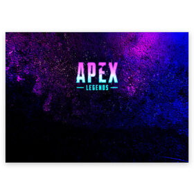 Поздравительная открытка с принтом Apex Legends. Neon logo в Петрозаводске, 100% бумага | плотность бумаги 280 г/м2, матовая, на обратной стороне линовка и место для марки
 | apex | apex legends | bangalor | bloodhound | caustic | crypto | gibraltar | legends | lifeline | logo | mirage | neon | pathfinder | titanfall | watson | wraith | апекс | неон