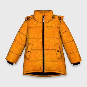 Зимняя куртка для девочек 3D с принтом Апельсин в Петрозаводске, ткань верха — 100% полиэстер; подклад — 100% полиэстер, утеплитель — 100% полиэстер. | длина ниже бедра, удлиненная спинка, воротник стойка и отстегивающийся капюшон. Есть боковые карманы с листочкой на кнопках, утяжки по низу изделия и внутренний карман на молнии. 

Предусмотрены светоотражающий принт на спинке, радужный светоотражающий элемент на пуллере молнии и на резинке для утяжки. | fruit | orange | texture | апельсин | еда | кожура | кожура фруктов | текстура | фрукт | фрукты | ягода | ягоды