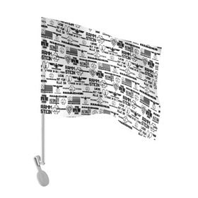 Флаг для автомобиля с принтом RAMMSTEIN в Петрозаводске, 100% полиэстер | Размер: 30*21 см | metallica | rammstein | rock | металл | музыка | раммштайн | рок