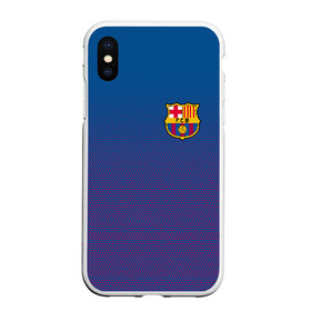 Чехол для iPhone XS Max матовый с принтом FC BARCA в Петрозаводске, Силикон | Область печати: задняя сторона чехла, без боковых панелей | barcelona | fc barca | барка | барселона