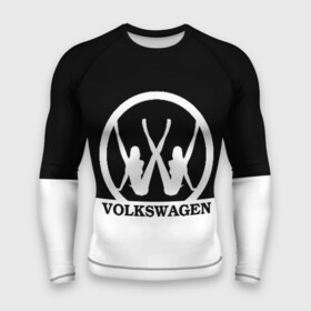 Мужской рашгард 3D с принтом Volkswagen в Петрозаводске,  |  | brand | car | german | girls | logo | silhouette | volkswagen | автомобиль | девушки | логотип | марка | немецкий | силуэт