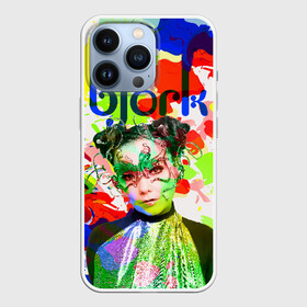 Чехол для iPhone 13 Pro с принтом Bjork в Петрозаводске,  |  | art pop | avant garde | biork | bjork | electronica | experimental | авантгард | арт поп | бьёрк | бьйорк | бьорк | вокал | краски | радуга | цвета | электронтка
