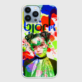 Чехол для iPhone 13 Pro Max с принтом Bjork в Петрозаводске,  |  | art pop | avant garde | biork | bjork | electronica | experimental | авантгард | арт поп | бьёрк | бьйорк | бьорк | вокал | краски | радуга | цвета | электронтка