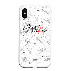 Чехол для iPhone XS Max матовый с принтом STRAY KIDS АВТОГРАФЫ в Петрозаводске, Силикон | Область печати: задняя сторона чехла, без боковых панелей | Тематика изображения на принте: skz | stray kids | бан чан | ли ноу | скз | стрей кидс | сынмин | уджин | феликс | хан | хёджин | чанбин