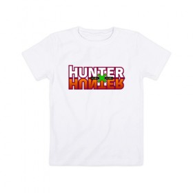 Детская футболка хлопок с принтом Hunter x Hunter в Петрозаводске, 100% хлопок | круглый вырез горловины, полуприлегающий силуэт, длина до линии бедер | gone | hunter x hunter | hunterxhunter | killua | гон | хантер х хантер