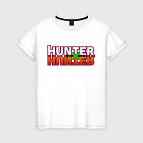 Женская футболка хлопок с принтом Hunter x Hunter в Петрозаводске, 100% хлопок | прямой крой, круглый вырез горловины, длина до линии бедер, слегка спущенное плечо | gone | hunter x hunter | hunterxhunter | killua | гон | хантер х хантер