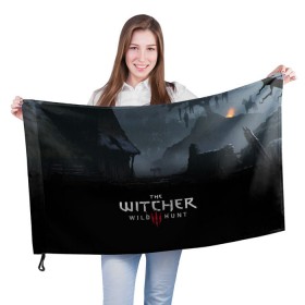 Флаг 3D с принтом THE WITCHER 3 в Петрозаводске, 100% полиэстер | плотность ткани — 95 г/м2, размер — 67 х 109 см. Принт наносится с одной стороны | cd projekt red | ciri | game | geralt | geralt of rivia | gwynbleidd | the witcher | the witcher 3: wild hunt | ведьмак | ведьмак 3: дикая охота | геральт | геральт из ривии | цири | цирилла