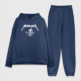 Женский костюм хлопок Oversize с принтом METALLICA в Петрозаводске,  |  | metallica | metallica logo | rock | метал группа | металл | металлика логотип | музыка | рок | трэш метал | хеви метал