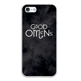 Чехол для iPhone 5/5S матовый с принтом GOOD OMENS (КРЫЛЬЯ) в Петрозаводске, Силикон | Область печати: задняя сторона чехла, без боковых панелей | good omens | благие знамения | терри пратчетт