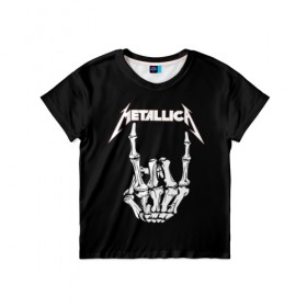 Детская футболка 3D с принтом Metallica в Петрозаводске, 100% гипоаллергенный полиэфир | прямой крой, круглый вырез горловины, длина до линии бедер, чуть спущенное плечо, ткань немного тянется | metalica | metallica | группа | джеймс хэтфилд | кирк хэмметт | ларс ульрих | метал | металика | металлика | миталика | музыка | роберт трухильо | рок | трэш | трэшметал | хард | хеви