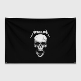 Флаг-баннер с принтом Metallica в Петрозаводске, 100% полиэстер | размер 67 х 109 см, плотность ткани — 95 г/м2; по краям флага есть четыре люверса для крепления | metalica | metallica | группа | джеймс хэтфилд | кирк хэмметт | ларс ульрих | метал | металика | металлика | миталика | музыка | роберт трухильо | рок | трэш | трэшметал | хард | хеви