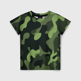 Детская футболка 3D с принтом Камуфляж в Петрозаводске, 100% гипоаллергенный полиэфир | прямой крой, круглый вырез горловины, длина до линии бедер, чуть спущенное плечо, ткань немного тянется | 23 февраля | black | camouflage | february 23 | khaki | military | soldier | военный | камуфляж | солдат | фиолетовый | хаки | черный