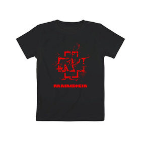 Детская футболка хлопок с принтом RAMMSTEIN (настраиваемая) в Петрозаводске, 100% хлопок | круглый вырез горловины, полуприлегающий силуэт, длина до линии бедер | Тематика изображения на принте: rammstein | рамштайн